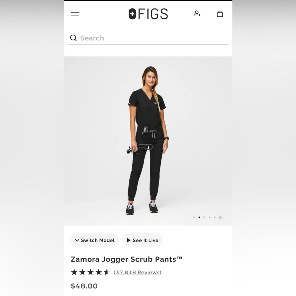 - FIGS Zamora Jogger Scrub Pants™ in black